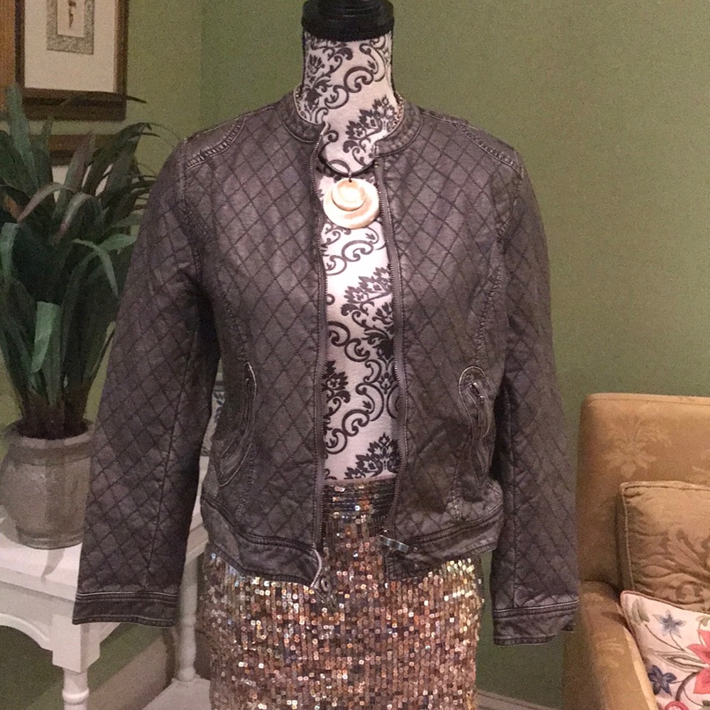 Faux leather jacket